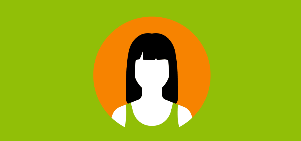 green and orange graphic of designer