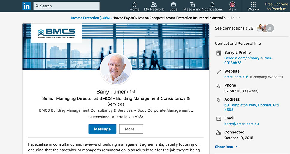 linkedin branded profile for business