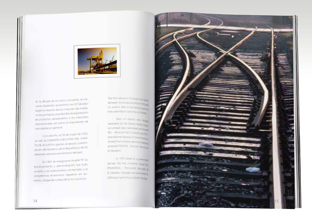 Harbours in El Salvador book content design railways