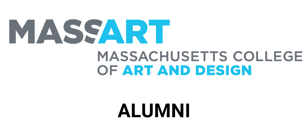 Massachussets College of Art and Design blue logo