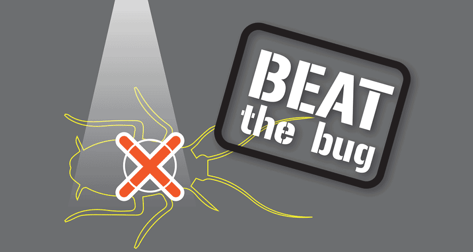 Pest Control Beat the Bug branded graphic