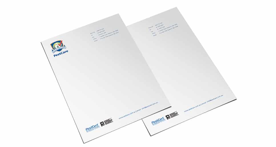 pest control letterheads design