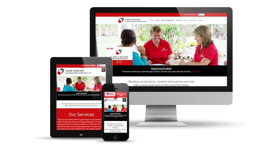 accountants cooroy branded website screens