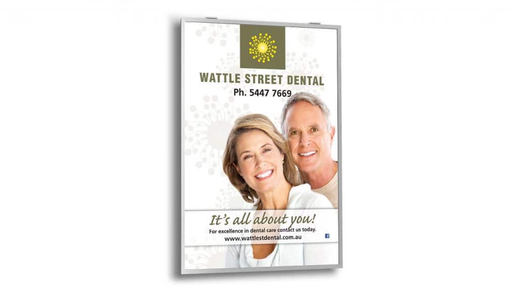 Dental practice poster design for adults