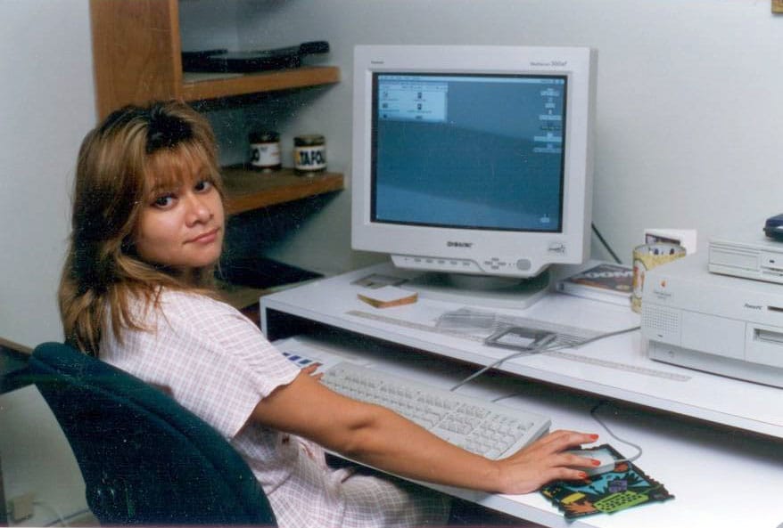 Taty Rivera Hindes working in San Salvador 1997